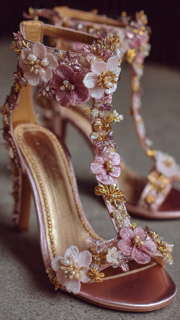 Step Into Elegance: Wedding Sandals for Every Bride different bridal wedding sandal designs (2)