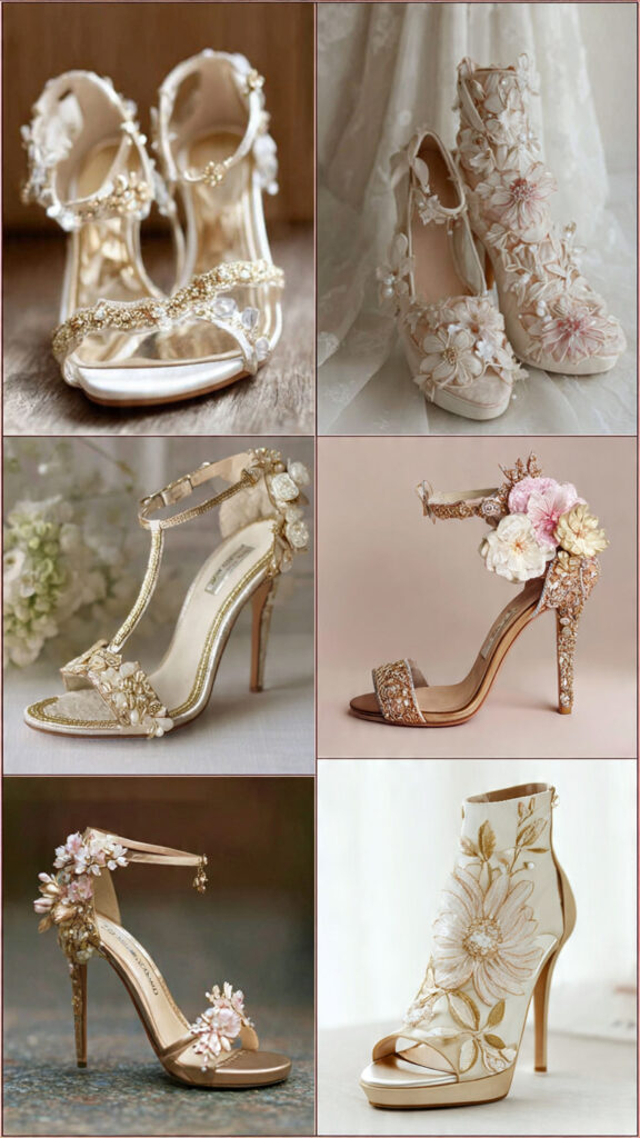 Step Into Elegance: Wedding Sandals for Every Bride different bridal wedding sandal designs