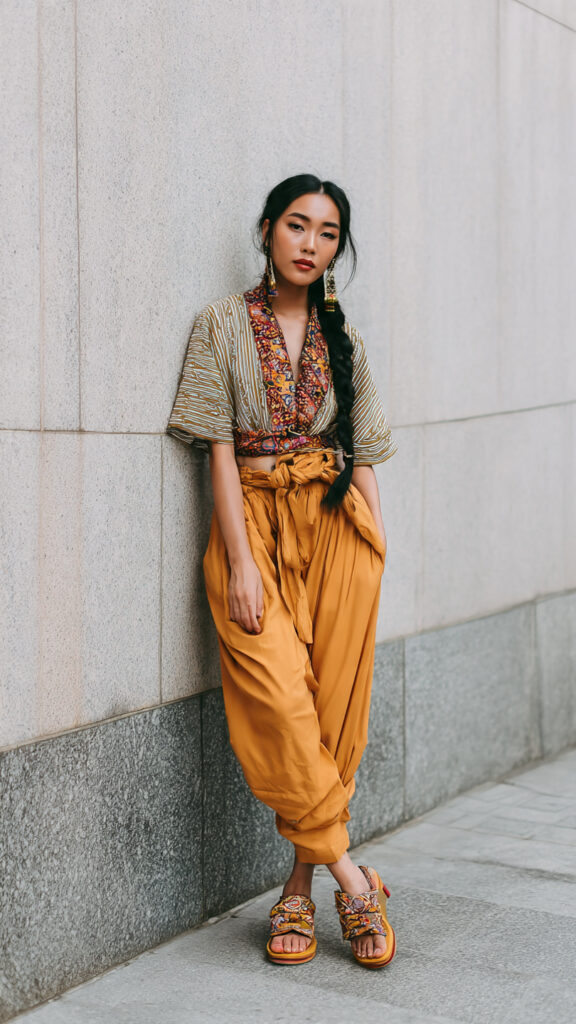 Flat Sandals That Work All Day flat sandals styled with ethnic and modern